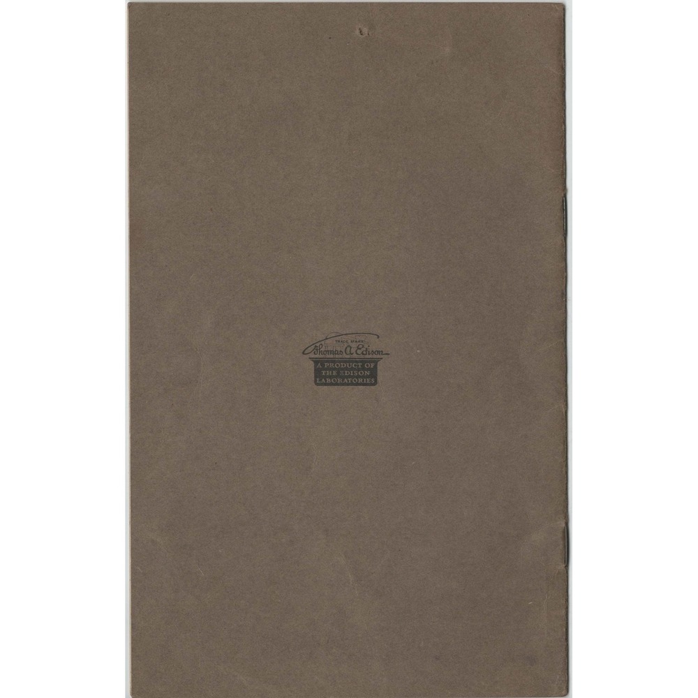 Vintage Edison Diamond Disc Phonographs Catalog Thomas A Edison Inc Orange NJ - Picture 2 of 2